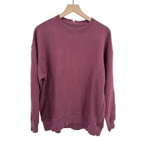 American Eagle Weekend Distressed Oversized Purple Sweatshirt XS